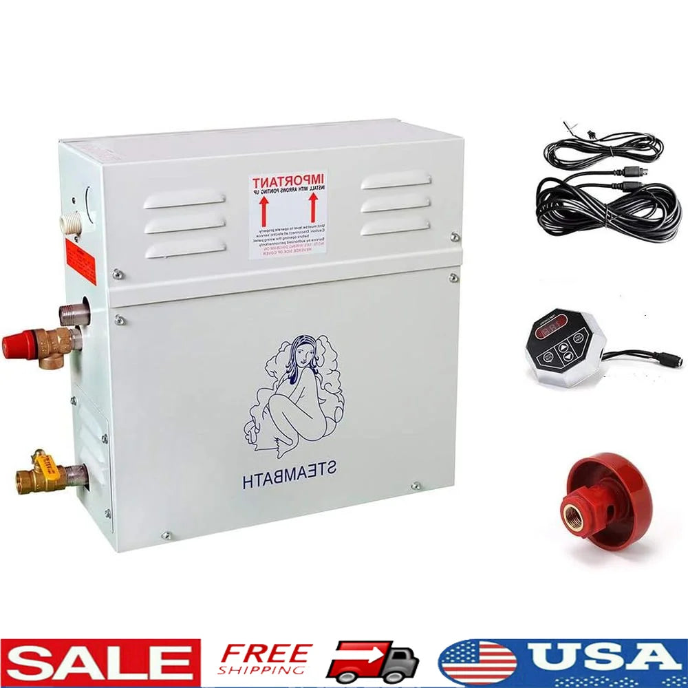 9KW Steam Generator 220V Bathroom Sauna Machine Home Shower Steamer ST-90 ST-135 Digital Control Safe Operation